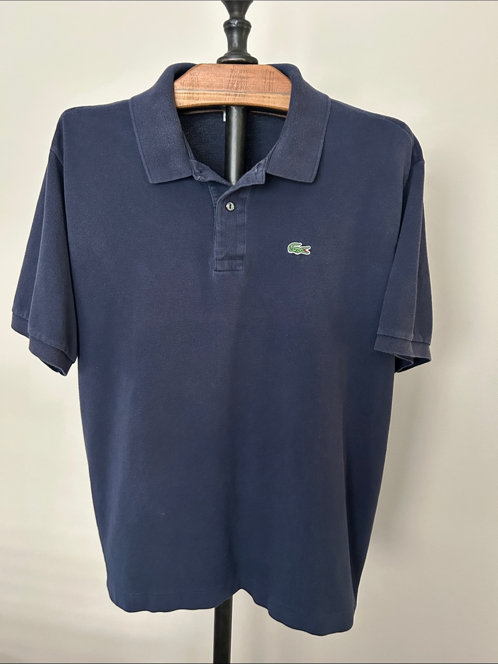 Lacoste Men's Dark Navy Short Sleeve Cotton Polo with Crocodile Logo